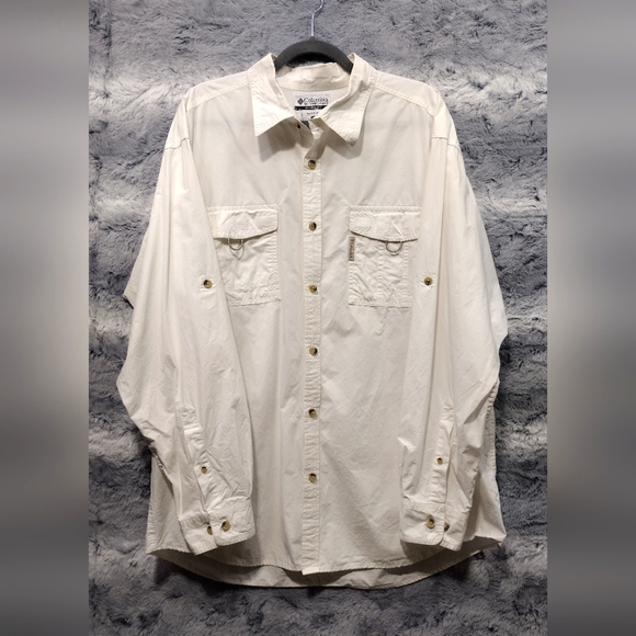 Columbia Other - Columbia Hiking Shirt Men's XL White Camping Fishing Safari Outdoor